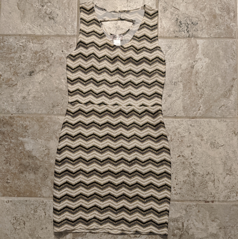 Black and Gold Mini Dress
